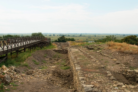 Rostov - on - Don, Russia - August 28, 2015: Tanais, excavation of the Ancient Greek city. Archaeological museum "Tanais".のeditorial素材
