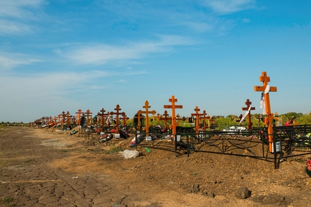 Rostov - on - Don, Russia - September 08, 2015: Rostov - on - Don central cemetery is founded in...