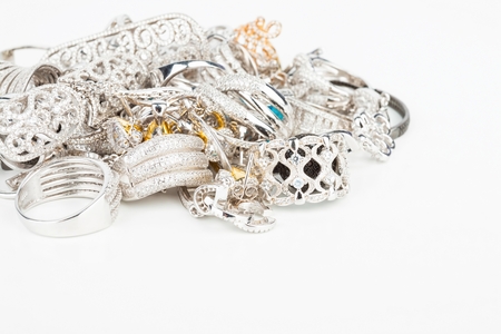 Many fashionable women's jewelry - Stock Image macro.の写真素材