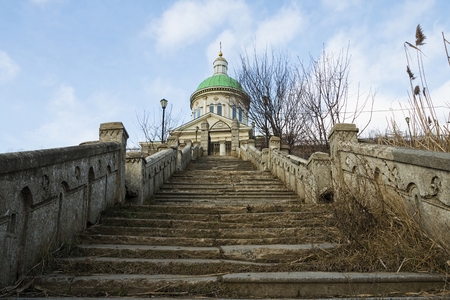 Beautiful old church in winter time. Stock image.の写真素材