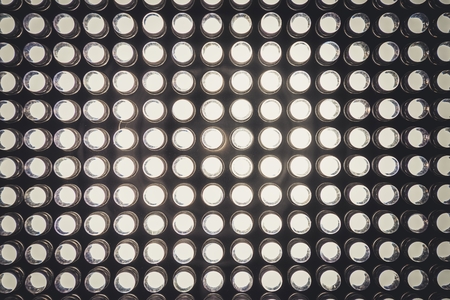 Led diode panel with light. Led panel background. Macro shot.