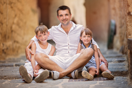 Family, vacation, tourism concept. Family portraitの写真素材