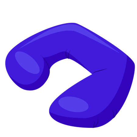 Vector Blue Travel pillow under the neck. Essential travel itemsのイラスト素材