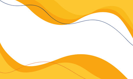 Abstract background of yellow and orange waves with a space for text. Vector template For an advertising banner, for saleのイラスト素材