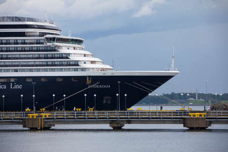 Tallinn, Estonia- JULY 10: Zuiderdam cruise ship in port of Tallinn, Estonia.  July 10, 2016.のeditorial素材