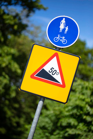 thr pedestrian walking route signの写真素材