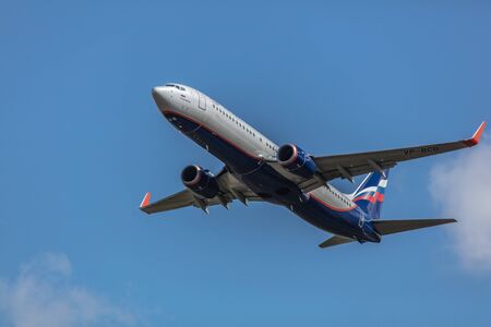Tallinn, Estonia - MAY 06, 2019: VP-BCD Aeroflot - Russian Airlines Boeing 737-800 in Tallinn...