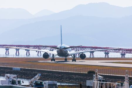 Nagasaki, Japan - December 19, 2015 All Nippon Airways (ANA) airplane in airport of Nagasaki (NGS), Omuraのeditorial素材