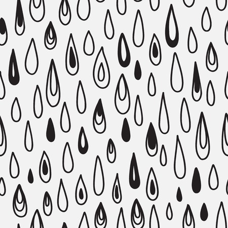 Abstract doodles drops. Black and white colors. Black and white colors. Seamless pattern can be used for wallpaper, pattern fills, web page background,surface textures.のイラスト素材