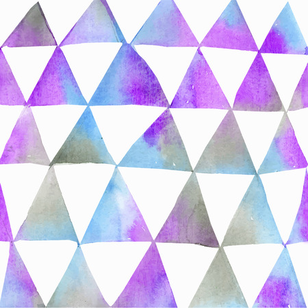 Seamless watercolor pattern with triangles.のイラスト素材