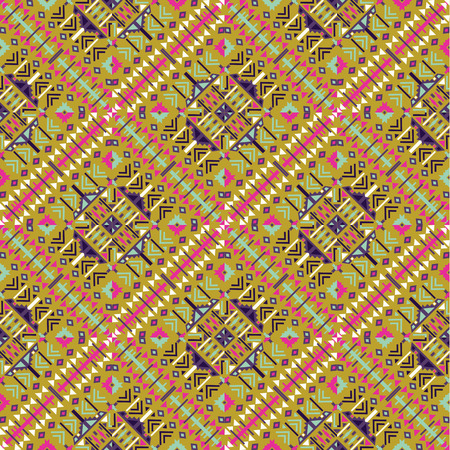 Hand drawn navajo fabric. Modern abstract wallpaper. Vector illustration.
