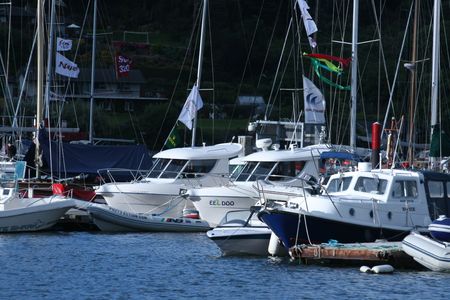 motor boatsの写真素材