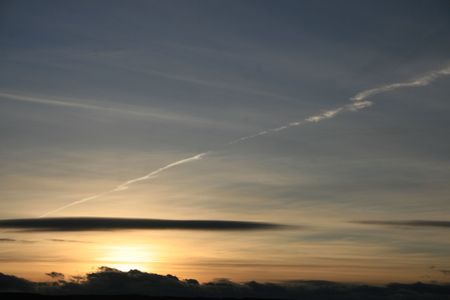 sunset in albertaの写真素材