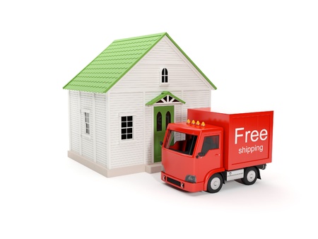 3d illustration: Free delivery to your homeの写真素材