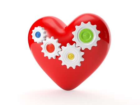 3d illustration: Diseases of the heart, health surveillance.の写真素材