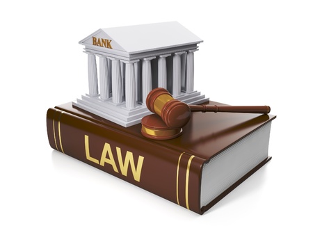 3d illustration: Legal assistance. The legal situation of the banks, the violation of the lawの写真素材