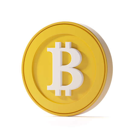 Illustration on white crypto currency electronic commerceの写真素材