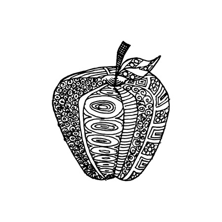 Apple, vector illustrationのイラスト素材