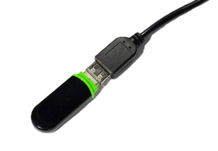 USB device connected to the cord connector.