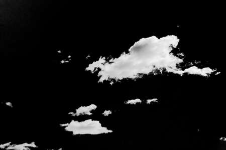 mockup white clouds isolate on black background