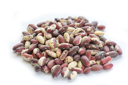 beans striped isolate on white background heap close-up