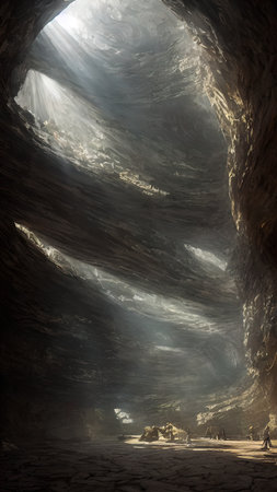 Deep mysterious caves. A fabulous journey into unknown worlds.