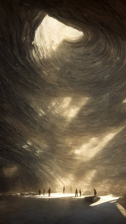 Deep mysterious caves. A fabulous journey into unknown worlds.