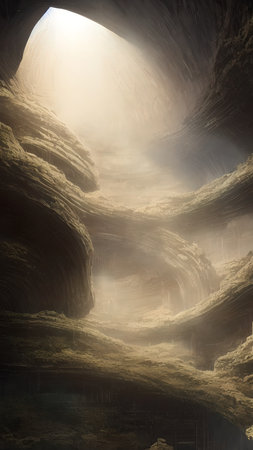 Deep mysterious caves. A fabulous journey into unknown worlds.