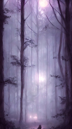 High mystical forest, the road to an unexpected adventure.の写真素材