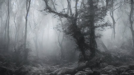 High mystical forest, the road to an unexpected adventure.の写真素材