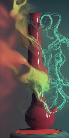 Multicolored splashes of paint, abstraction, illustration.