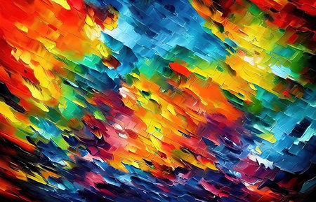 Multicolored splashes of paint, abstraction, illustration.の写真素材