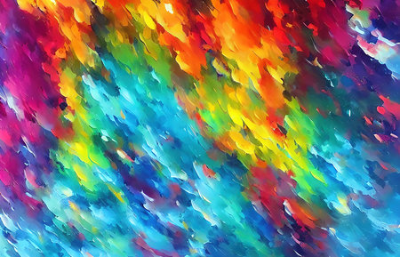 Multicolored splashes of paint, abstraction, illustration.の写真素材