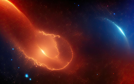 Space nebulae, planets, distant and unexplored space.の素材