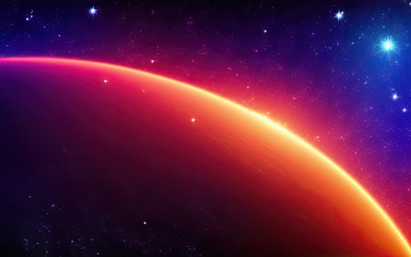 Space nebulae, planets, distant and unexplored space.の素材