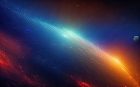 Space nebulae, planets, distant and unexplored space.の素材
