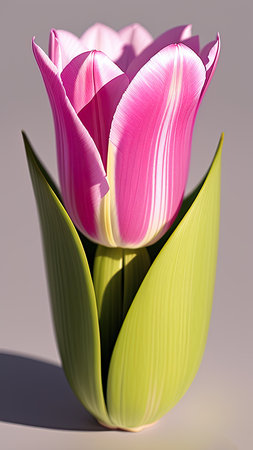 Pink Tulip. close-up. A present for a girl. still lifeの素材