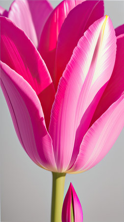 Pink Tulip. close-up. A present for a girl. still lifeの素材