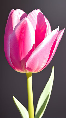Pink Tulip. close-up. A present for a girl. still lifeの素材