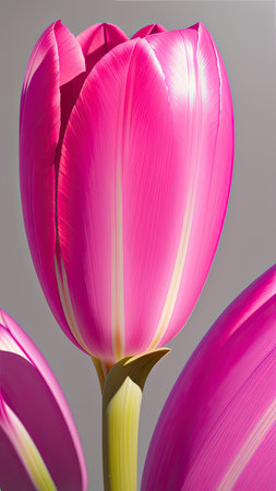 Pink Tulip. close-up. A present for a girl. still lifeの素材