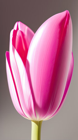 Pink Tulip. close-up. A present for a girl. still lifeの素材