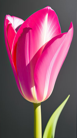 Pink Tulip. close-up. A present for a girl. still lifeの素材