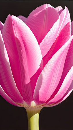 Pink Tulip. close-up. A present for a girl. still lifeの素材