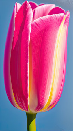 Pink Tulip. close-up. A present for a girl. still lifeの素材