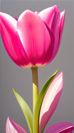 Pink Tulip. close-up. A present for a girl. still lifeの素材