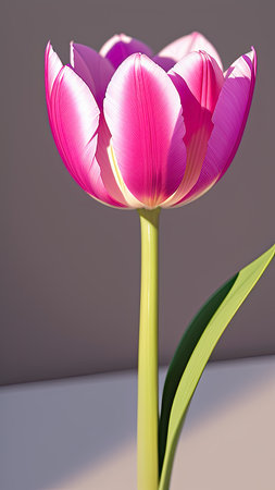 Pink Tulip. close-up. A present for a girl. still lifeの素材