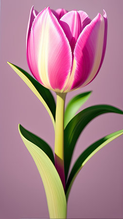 Pink Tulip. close-up. A present for a girl. still lifeの素材