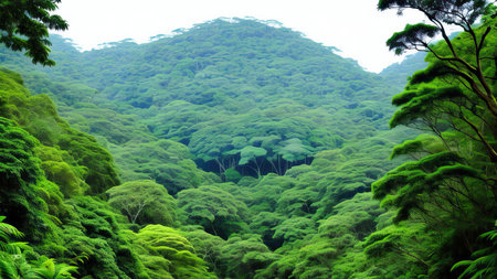 A tropical forest after the rain.の素材