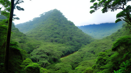 A tropical forest after the rain.の素材