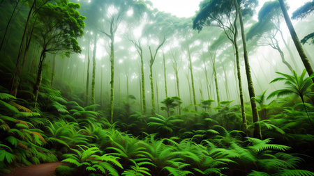 A tropical forest after the rain.の素材